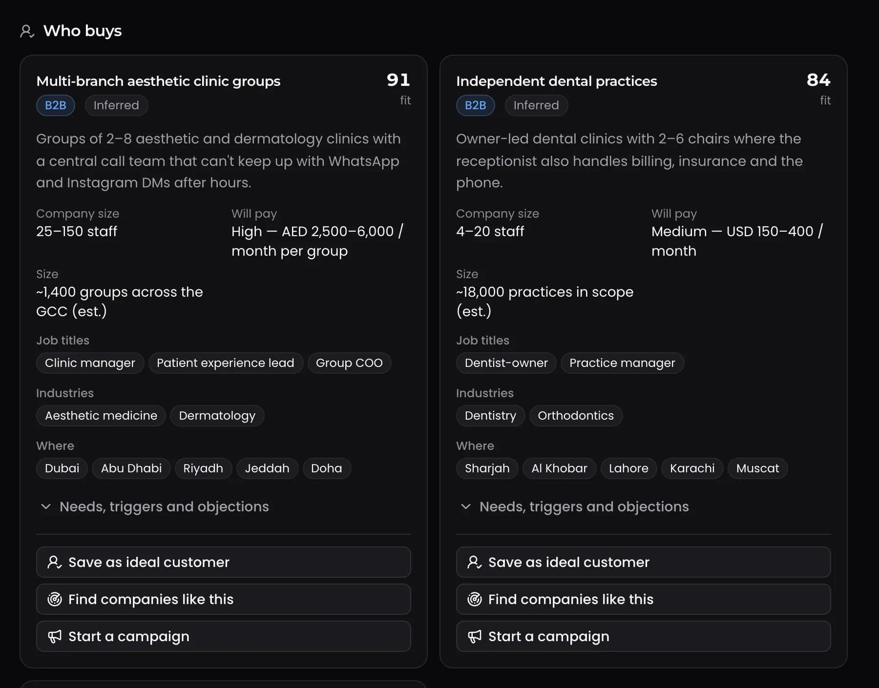 Ask anything in Prime Leads Finder, shown with demo data.