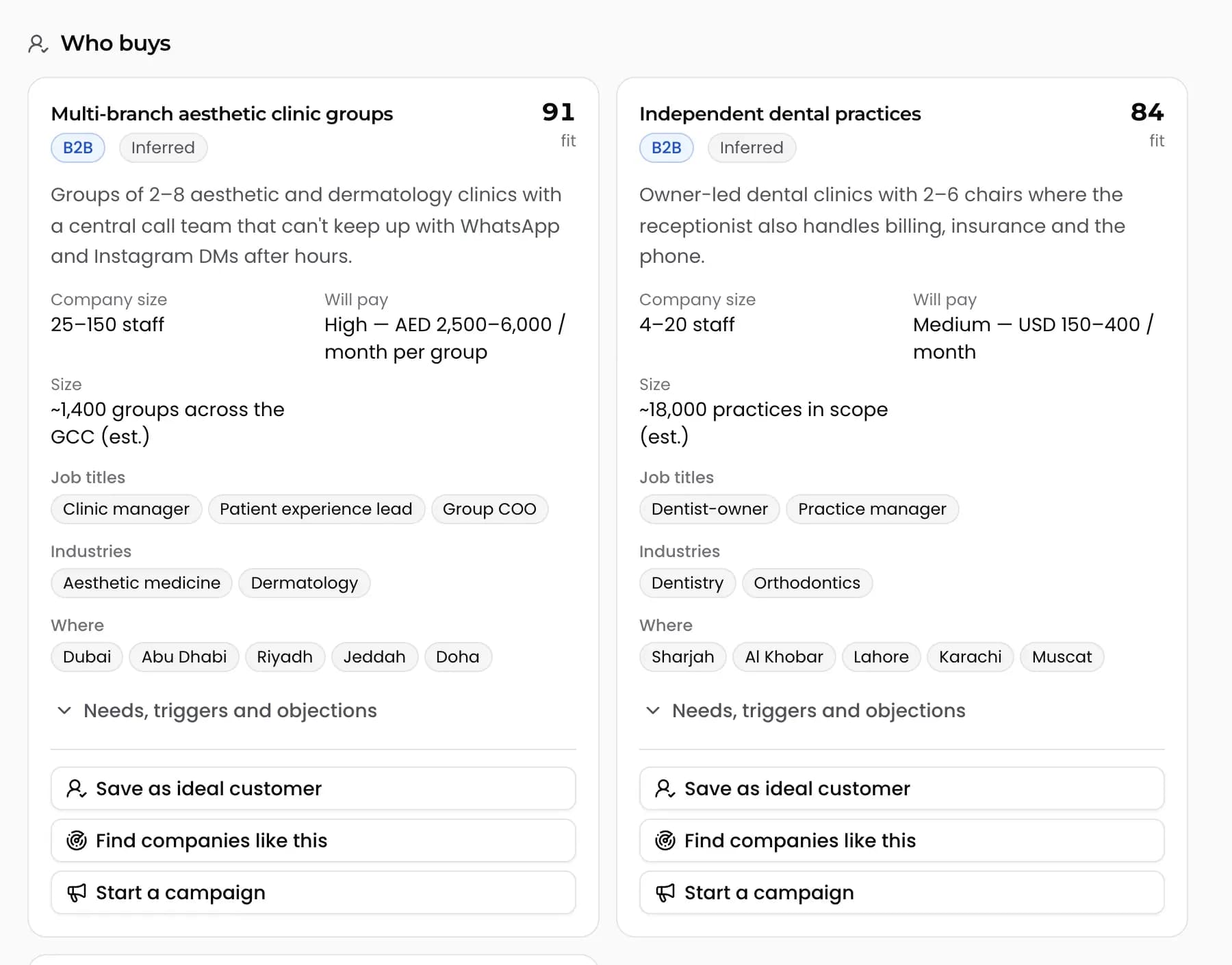 Ask anything in Prime Leads Finder, shown with demo data.